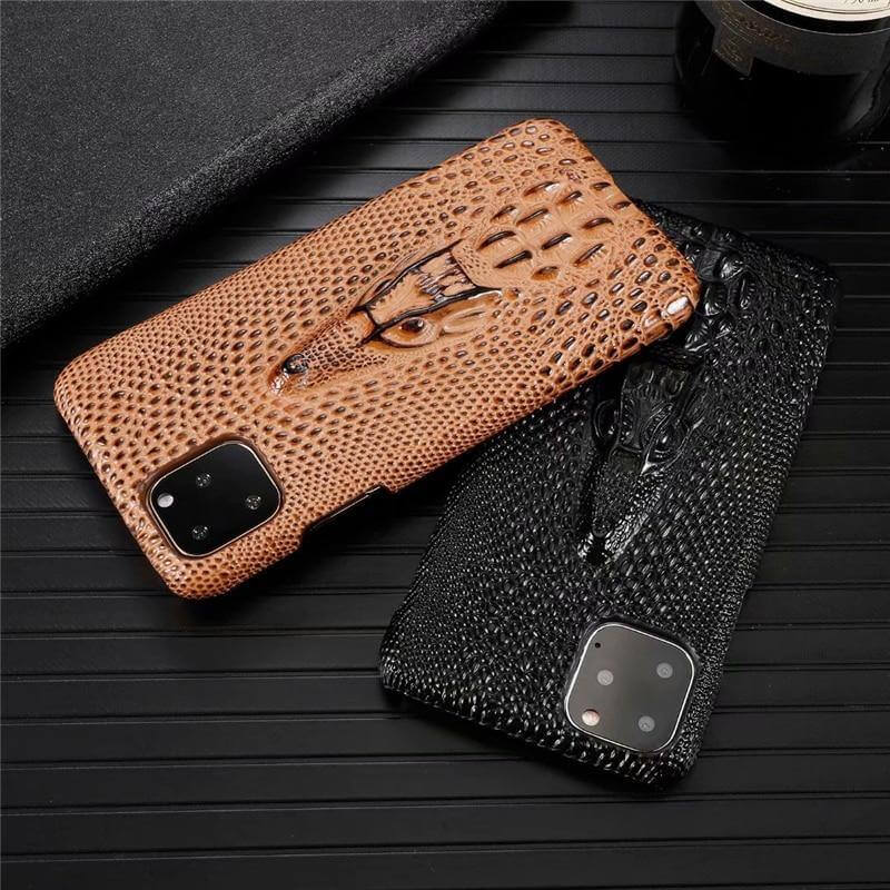 3D Snake Pattern Leather Iphone Cases