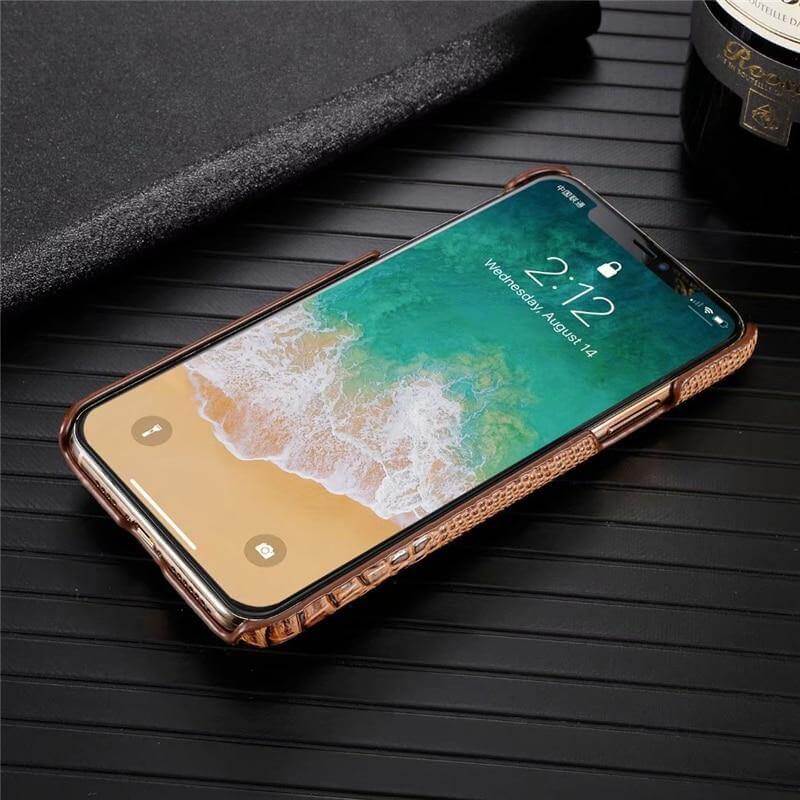 3D Snake Pattern Leather Iphone Cases