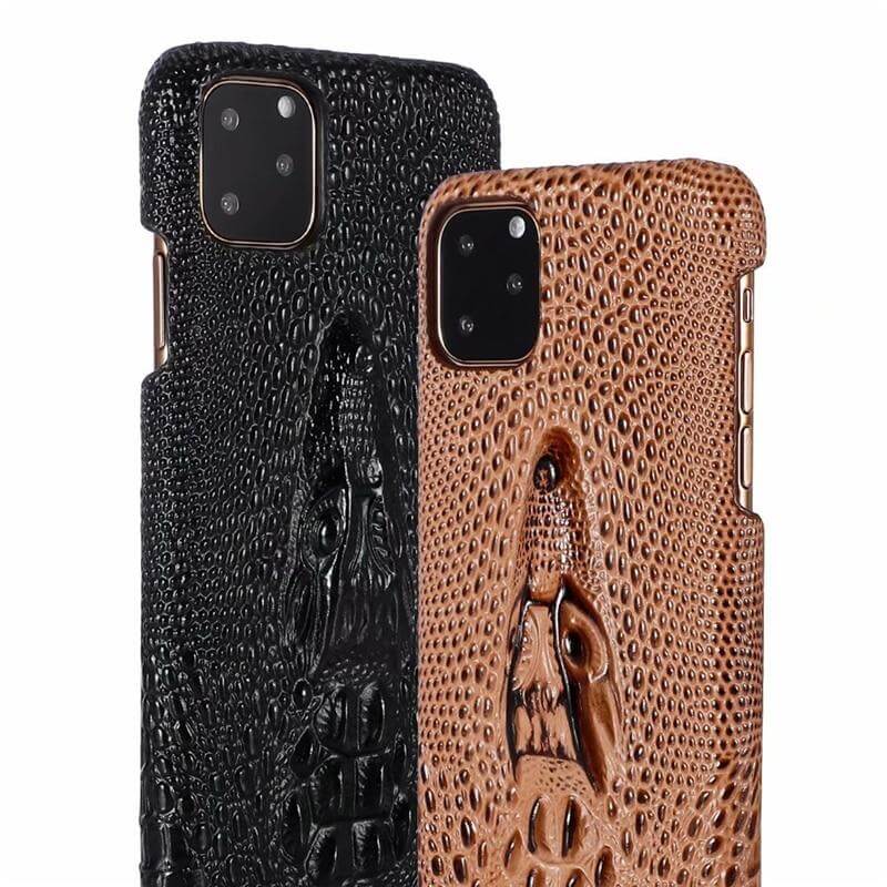 3D Snake Pattern Leather Iphone Cases