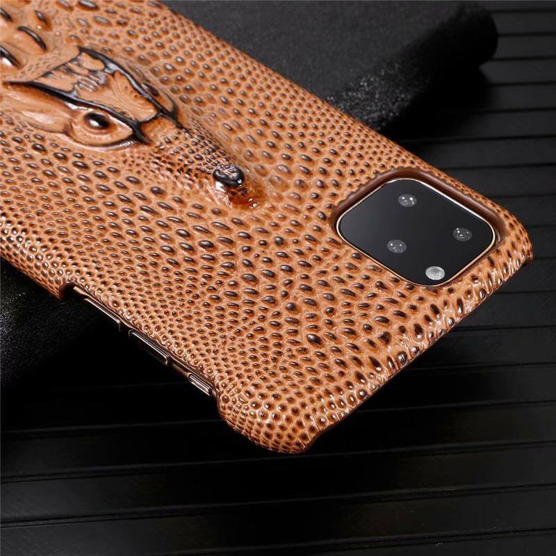 3D Snake Pattern Leather Iphone Cases