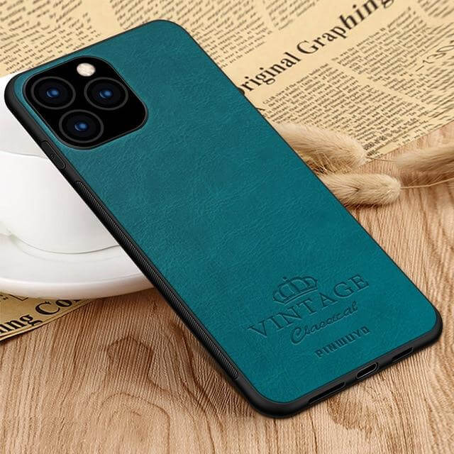 Retro Leather Soft Edge iPhone 11 Case - Image 1