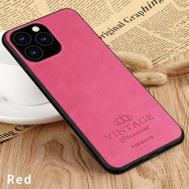 Retro Leather Soft Edge iPhone 11 Case - MaviGadget