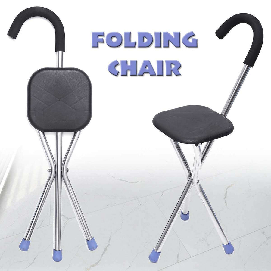 2 In 1 Portable Lightweight Walking Stick With Chair - Image 1
