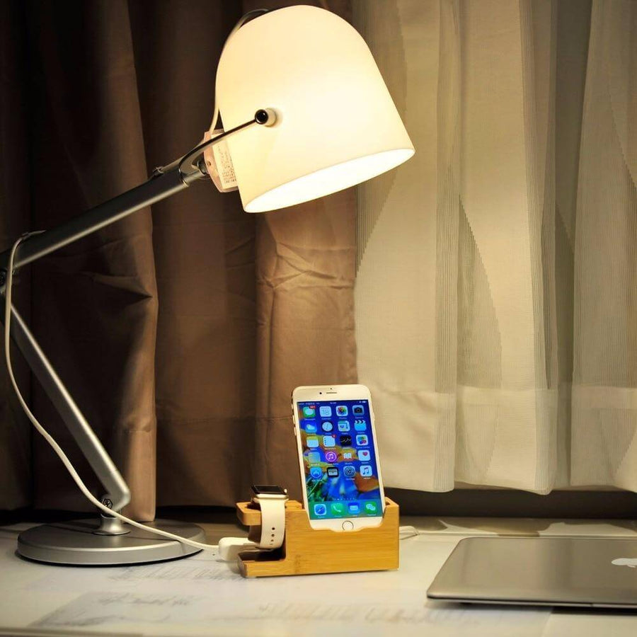 Bamboo Wood Charger Station for Apple Products - Image 2