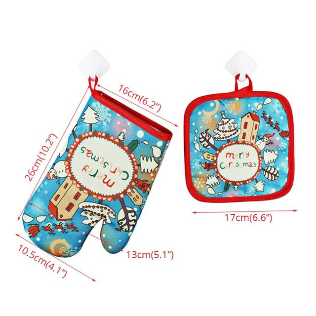 Heat Resistant Christmas Oven Mitts - Image 9