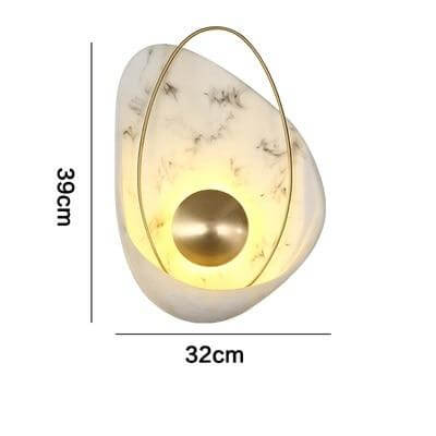 Modern Marble Shell Wall Lamp - Image 1
