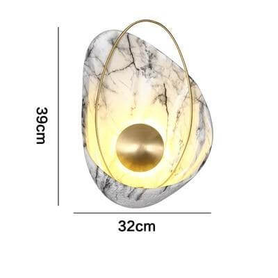 Modern Marble Shell Wall Lamp - Image 4
