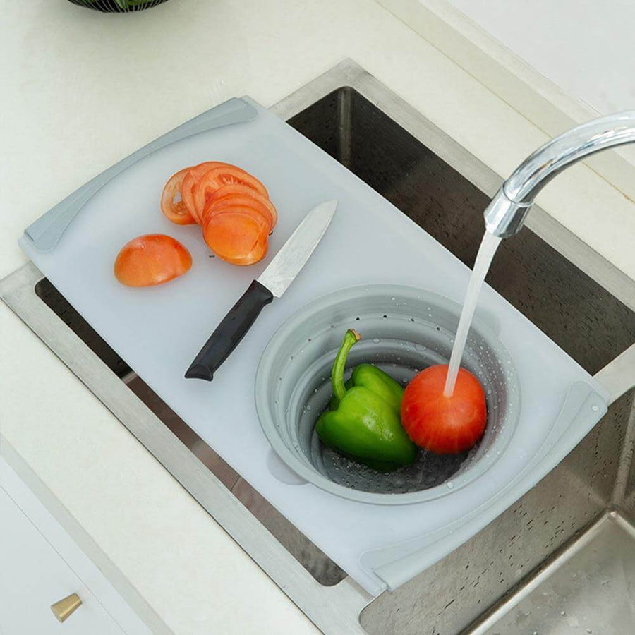 Multifunctional Ultimate 3 in 1 Cutting Board with Drain Basket - Image 0