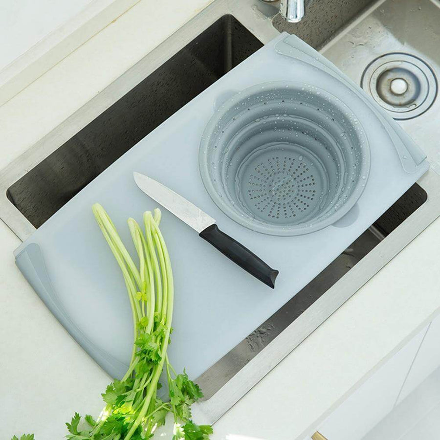 Multifunctional Ultimate 3 in 1 Cutting Board with Drain Basket - Image 1