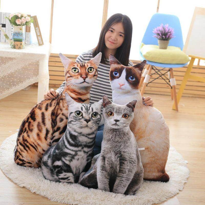 3D Cartoon Cute Cat Pillows - MaviGadget