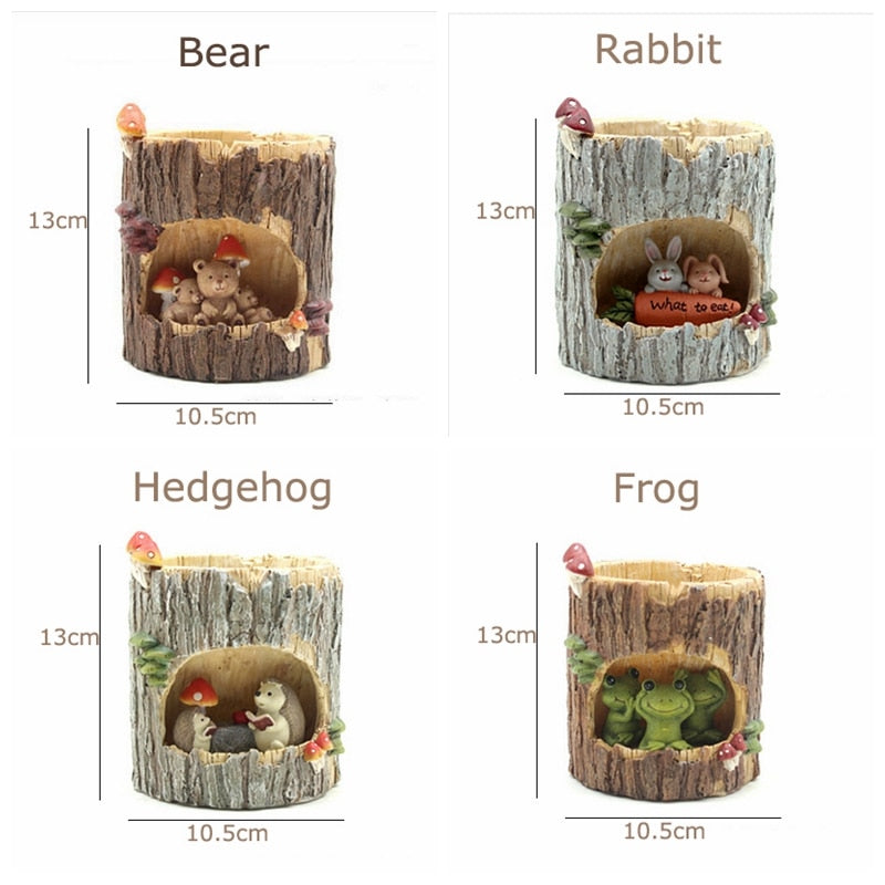 Creative Animal Life Resin Flower Pots - Image 5