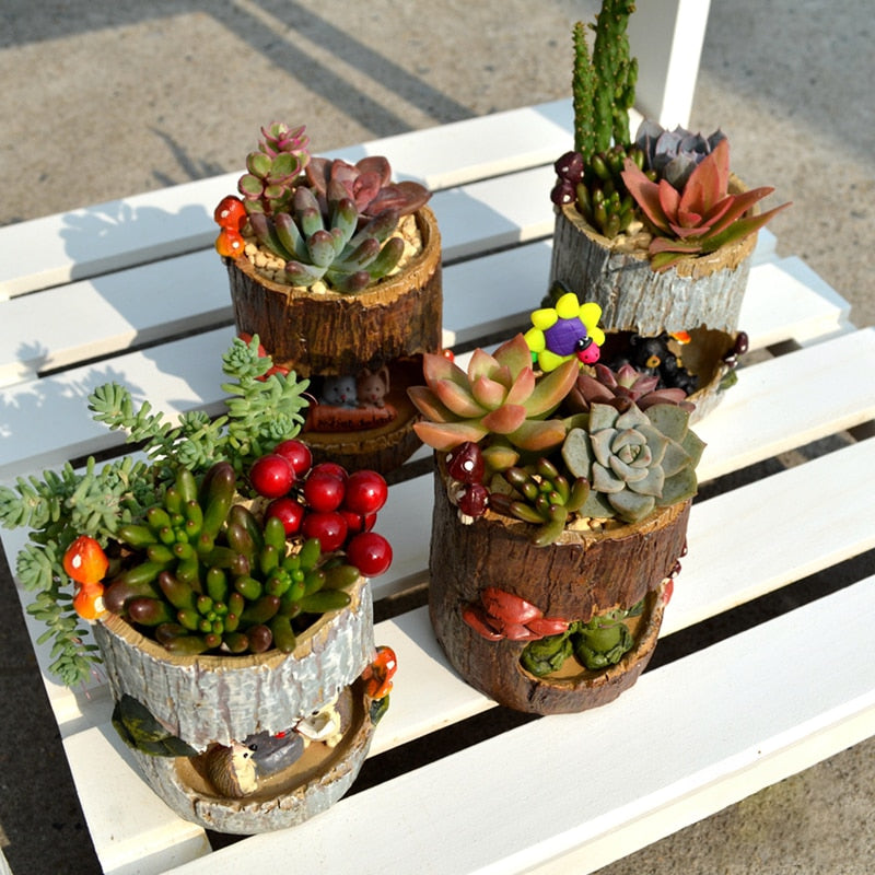Creative Animal Life Resin Flower Pots - Image 2