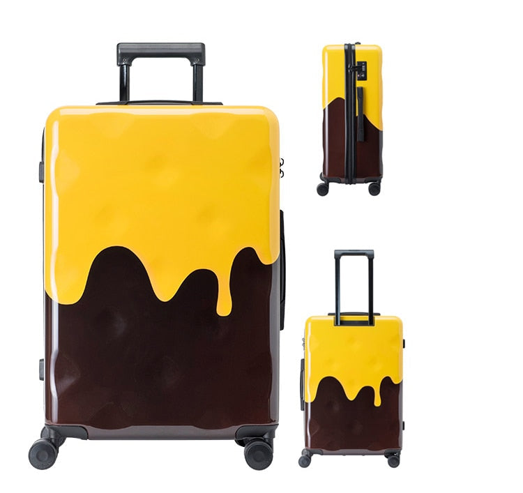 Melting Cheese Creative Travel Suitcase - Image 1