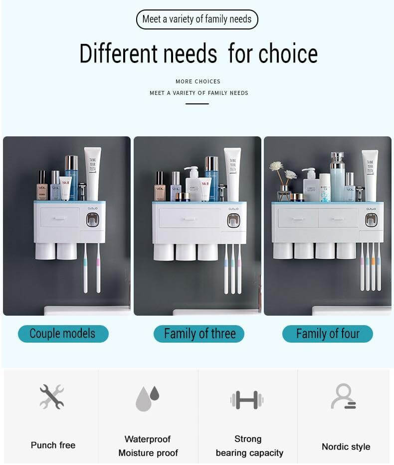 Wall-Mounted Magnetic Bathroom Organizer - MaviGadget