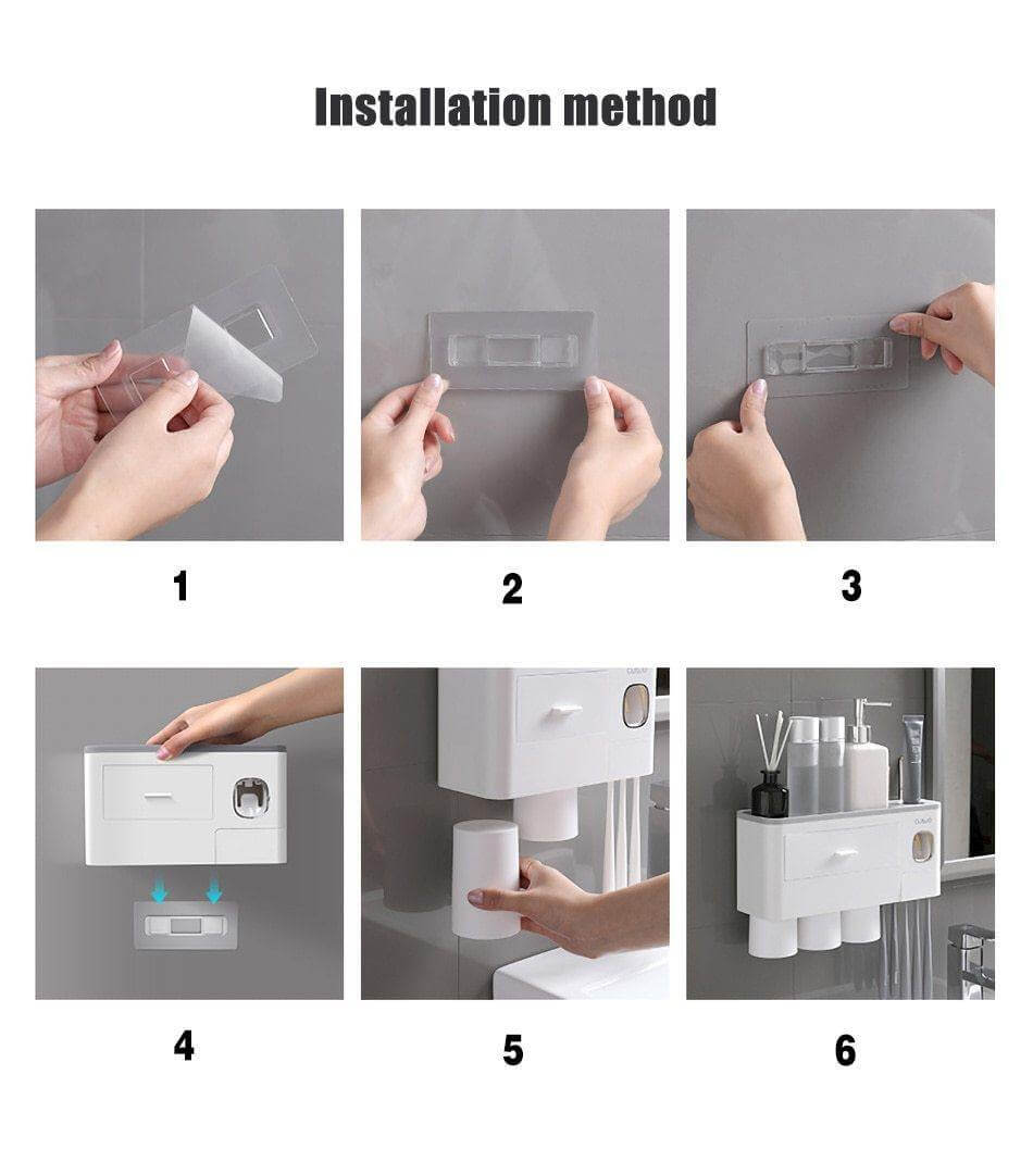 Wall-Mounted Magnetic Bathroom Organizer - MaviGadget