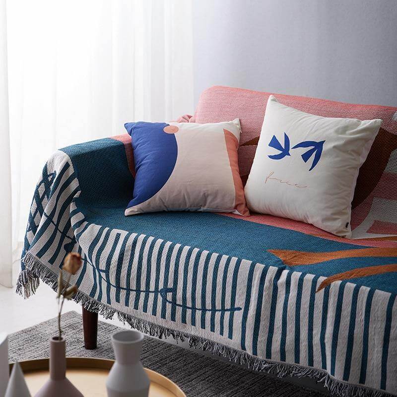 Nordic Geometric Throw Blankets - Image 3