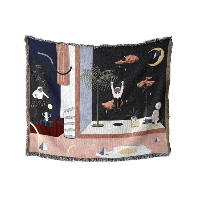 Nordic Geometric Throw Blankets - Image 2