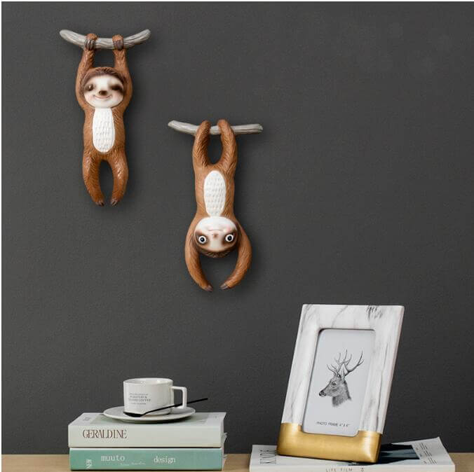 Sloth Animal Wall Hanging Sculpture - Image 3