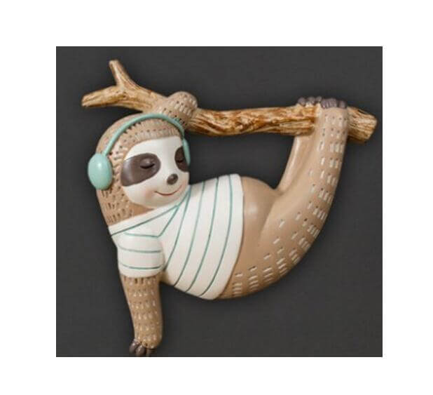 Sloth Animal Wall Hanging Sculpture - Image 1