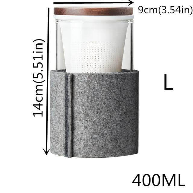 Creative Glass Tea Infuser with Wooden Lid - Image 9