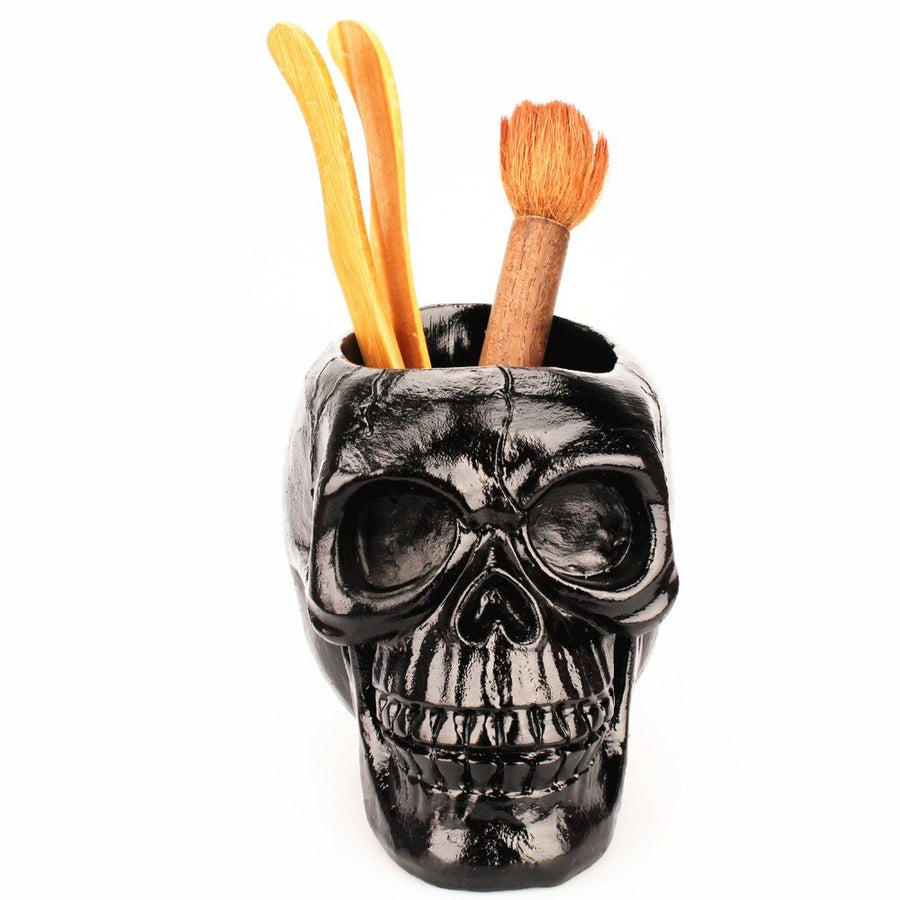 Resin Black Skull Makeup Organizer - Image 8