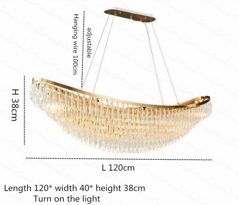 Dream Crystal Boat Modern Chandelier Lamp - Image 1