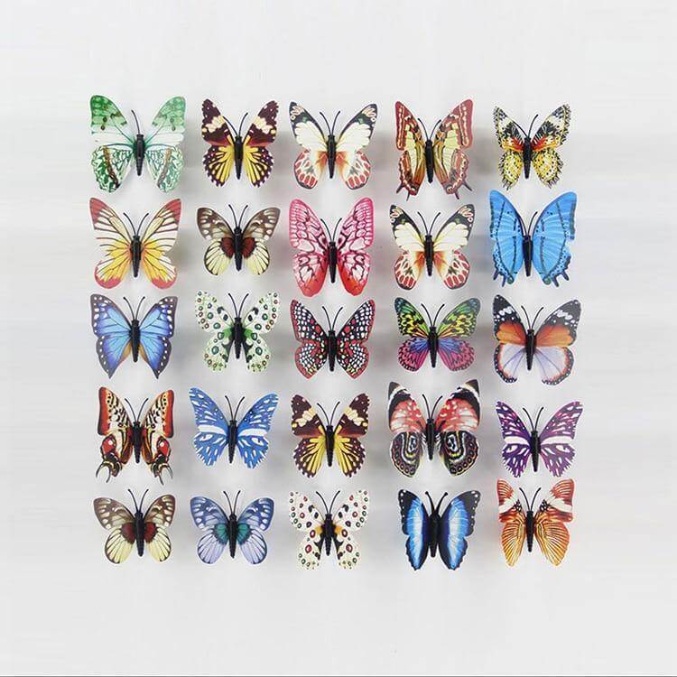 12 Pcs Luminous Butterfly Sticker - Image 3