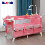 Multifunctional Foldable Baby Bed with Removable Side