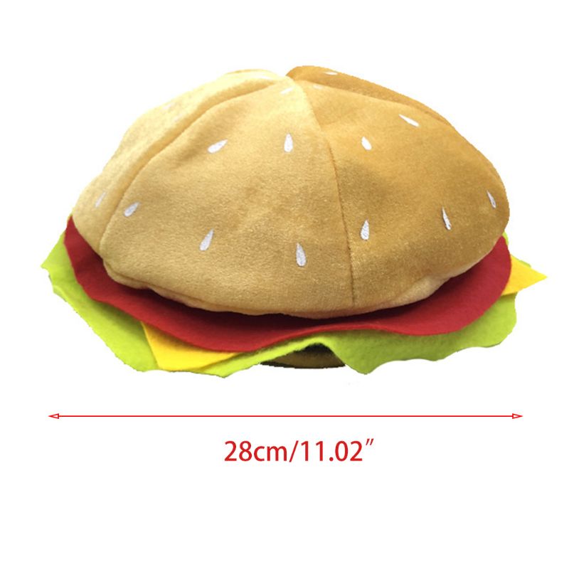 Funny Soft Creative Hamburger Hat - Image 5