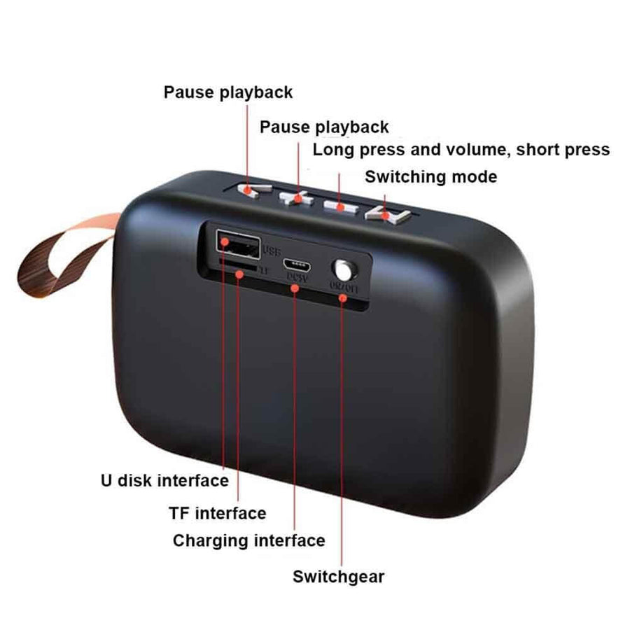 Vintage Mini Bluetooth Speaker - Image 4