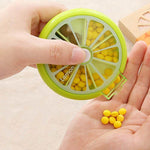 2pcs Weekly Rotating Pill Box Organizer