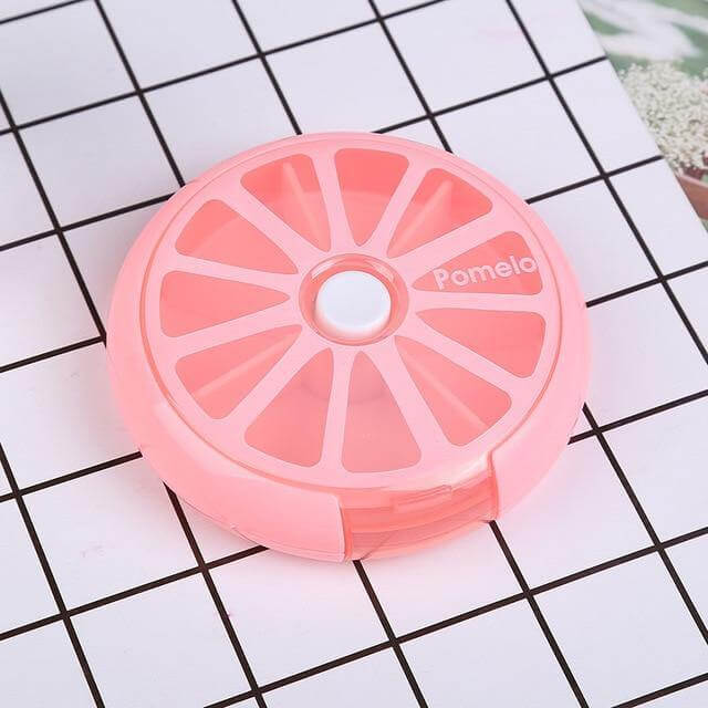 2pcs Weekly Rotating Pill Box Organizer