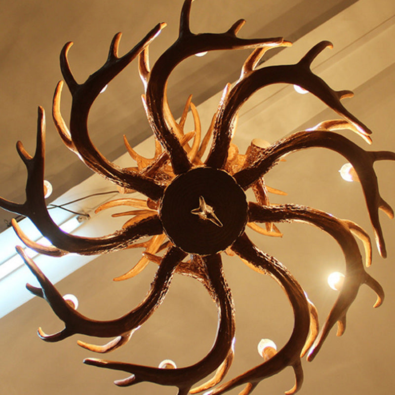 American Loft Style Deer Horn Pendant Light