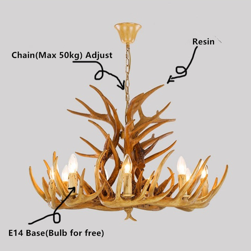 American Loft Style Deer Horn Pendant Light - Image 8
