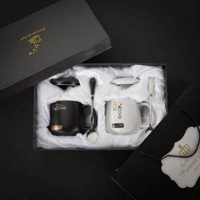 Elegant Marble Ceramic Coffee Mug Gift Set