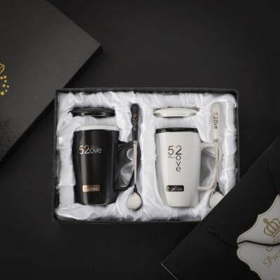 Elegant Marble Ceramic Coffee Mug Gift Set - Image 5