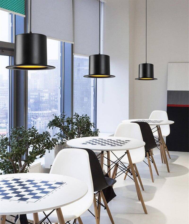 Modern Gentleman Hat Pendant Lamp - Image 10