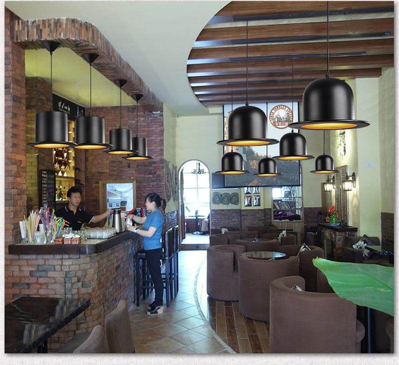 Modern Gentleman Hat Pendant Lamp - Image 9