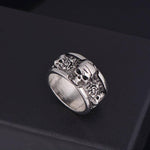 Silver Gothic Skull Unisex Rings - MaviGadget