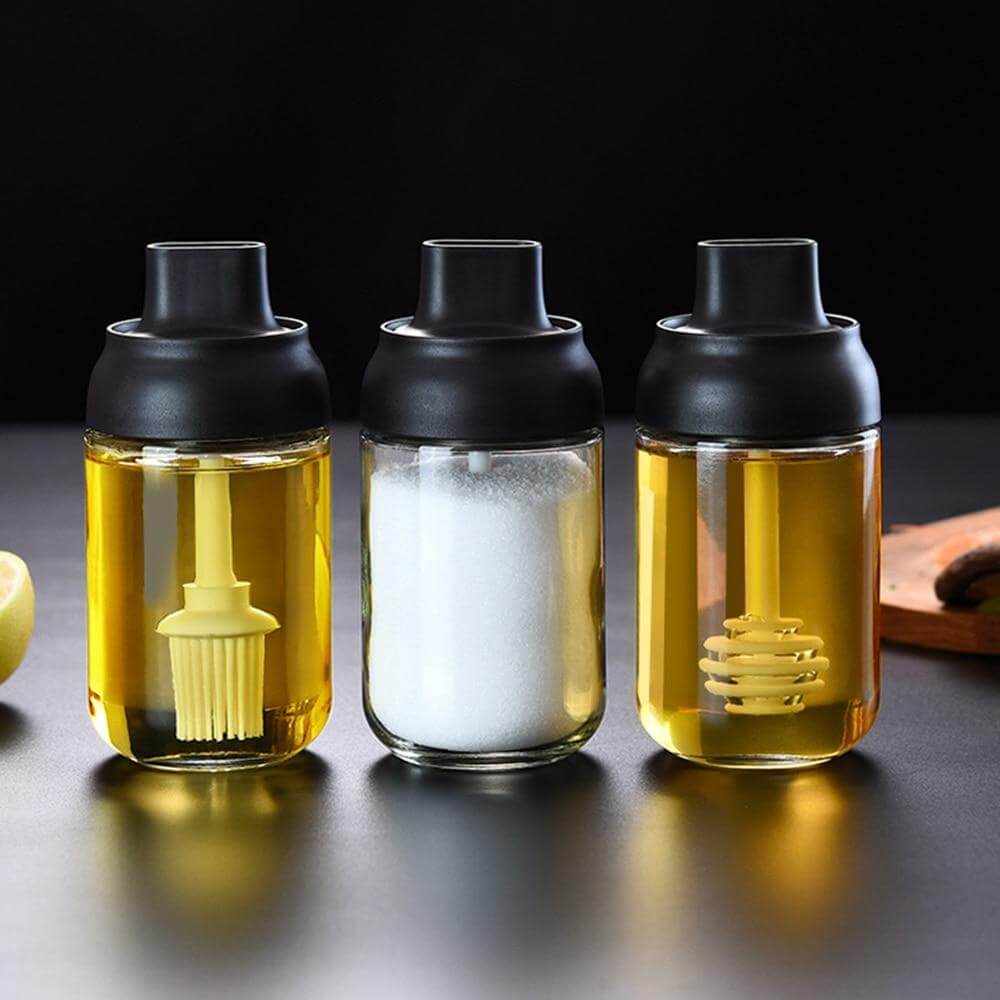 3 Style Oil and Seasoning Jars