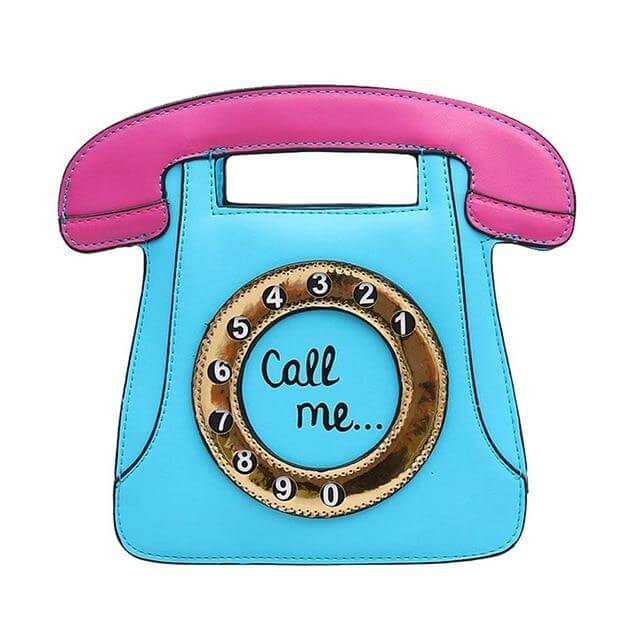 Telephone Shaped Women Retro Crossbody Handbag - Image 7