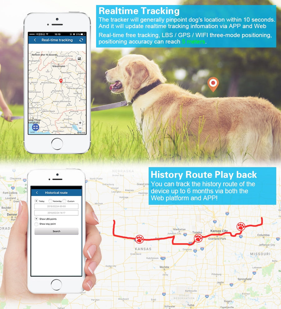 Waterproof GPS Pet Location Tracking Collar - Image 1