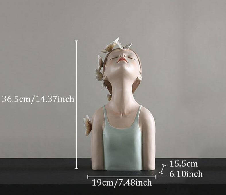 Ceramic Butterfly Girl Home Sculpture - Image 2