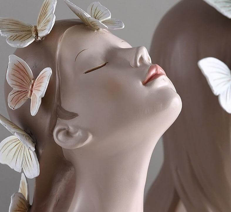 Ceramic Butterfly Girl Home Sculpture - Image 3
