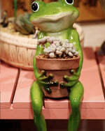 Resin Frog Fairy Flower Pot