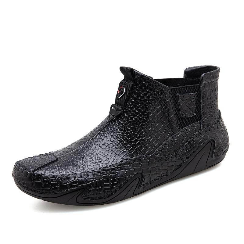 Leather Vintage Outdoor Fur Winter Ankle Boots - Image 3