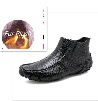 Leather Vintage Outdoor Fur Winter Ankle Boots - Image 21