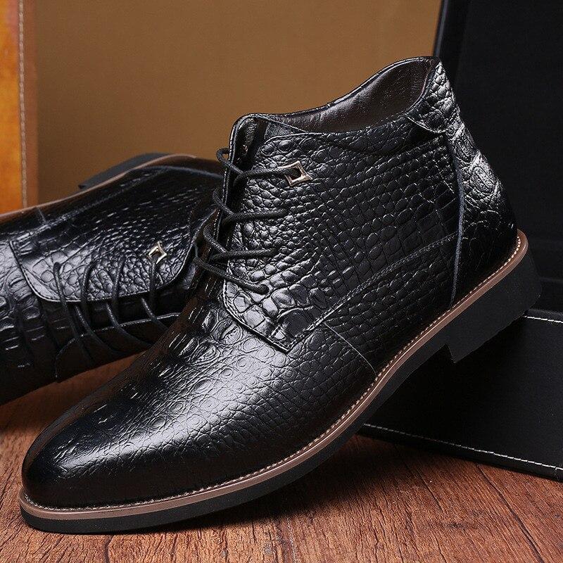 Leather Warm Thick Men Winter Boots - Image 0