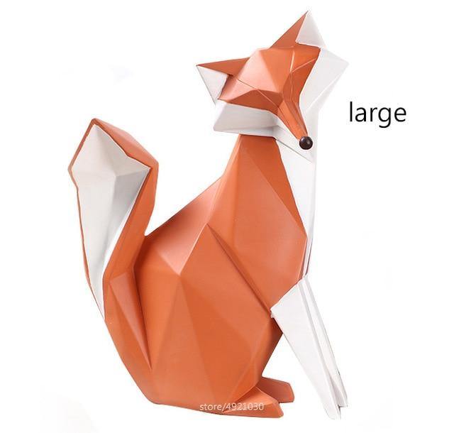 Nordic Geometric Abstract Fox Figurines - Image 5