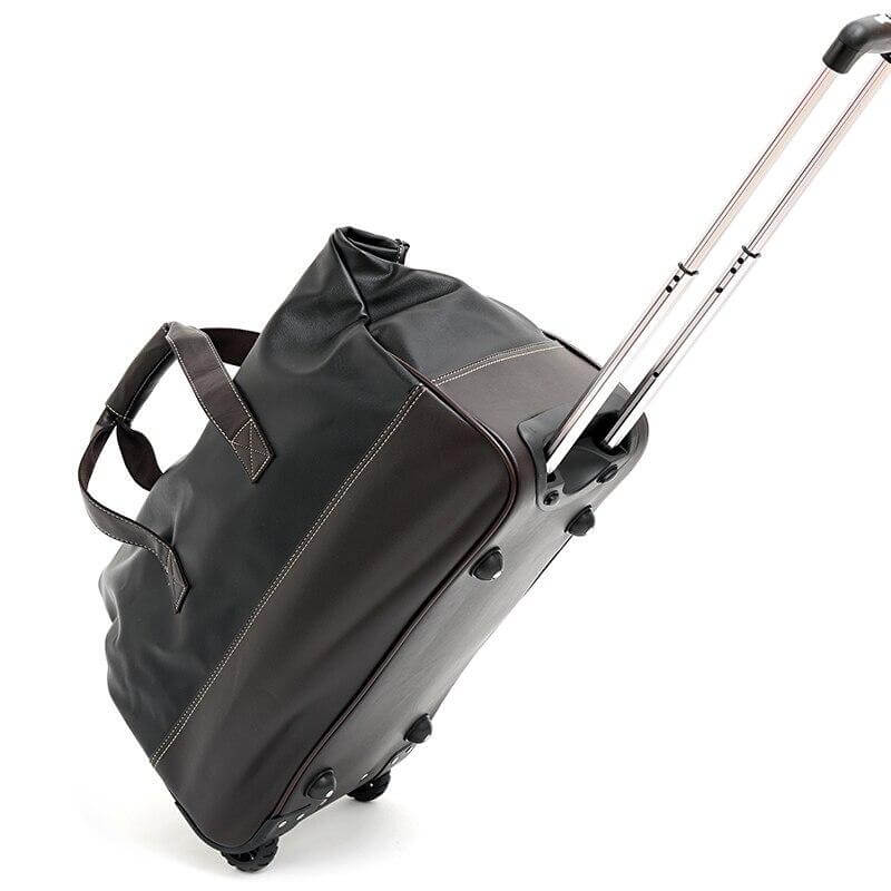 Rolling Leather Luggage Waterproof Suitcase - Image 0